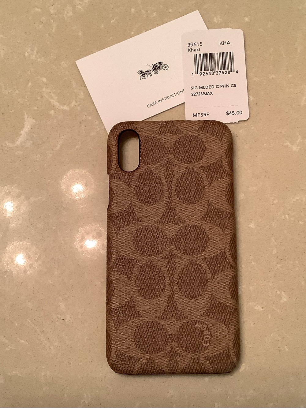 NWT Coach Signature Coated Canvas iPhone Case